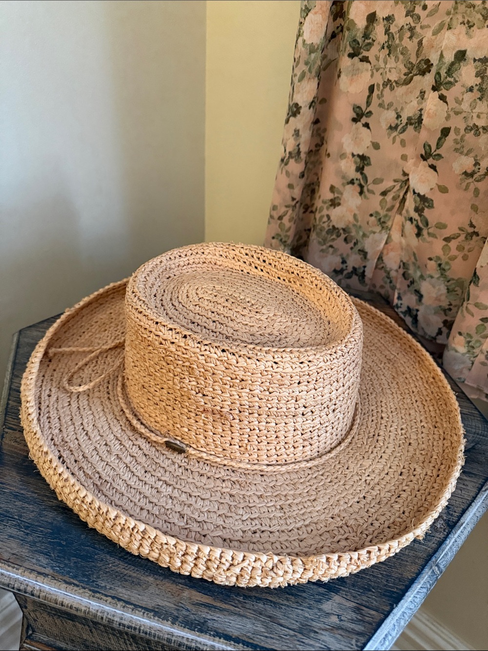 Scala crocheted Raffia Sun Hat - Natural